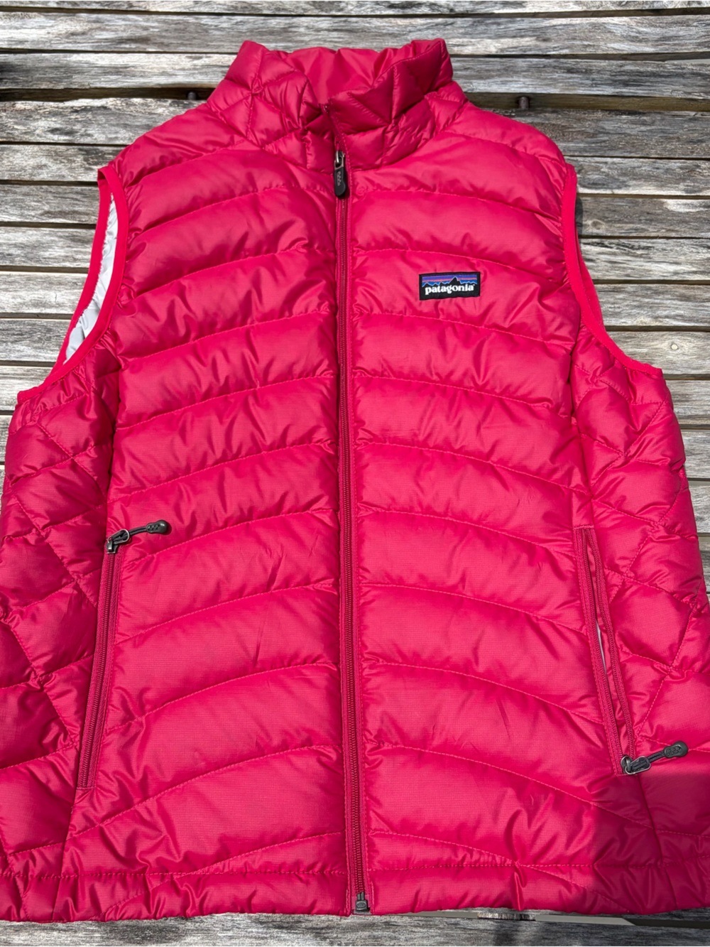 Patagonia women’s Hot Pink Quilted Down-Style Vest